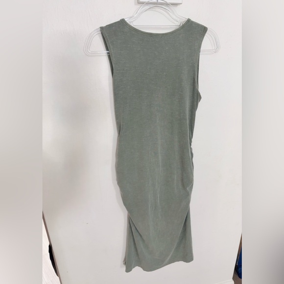 SUNDRY LIGHT SAGE TANK ROUCHED DRESS - Picture 5 of 5